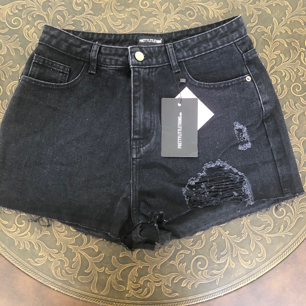 Black Jean shorts